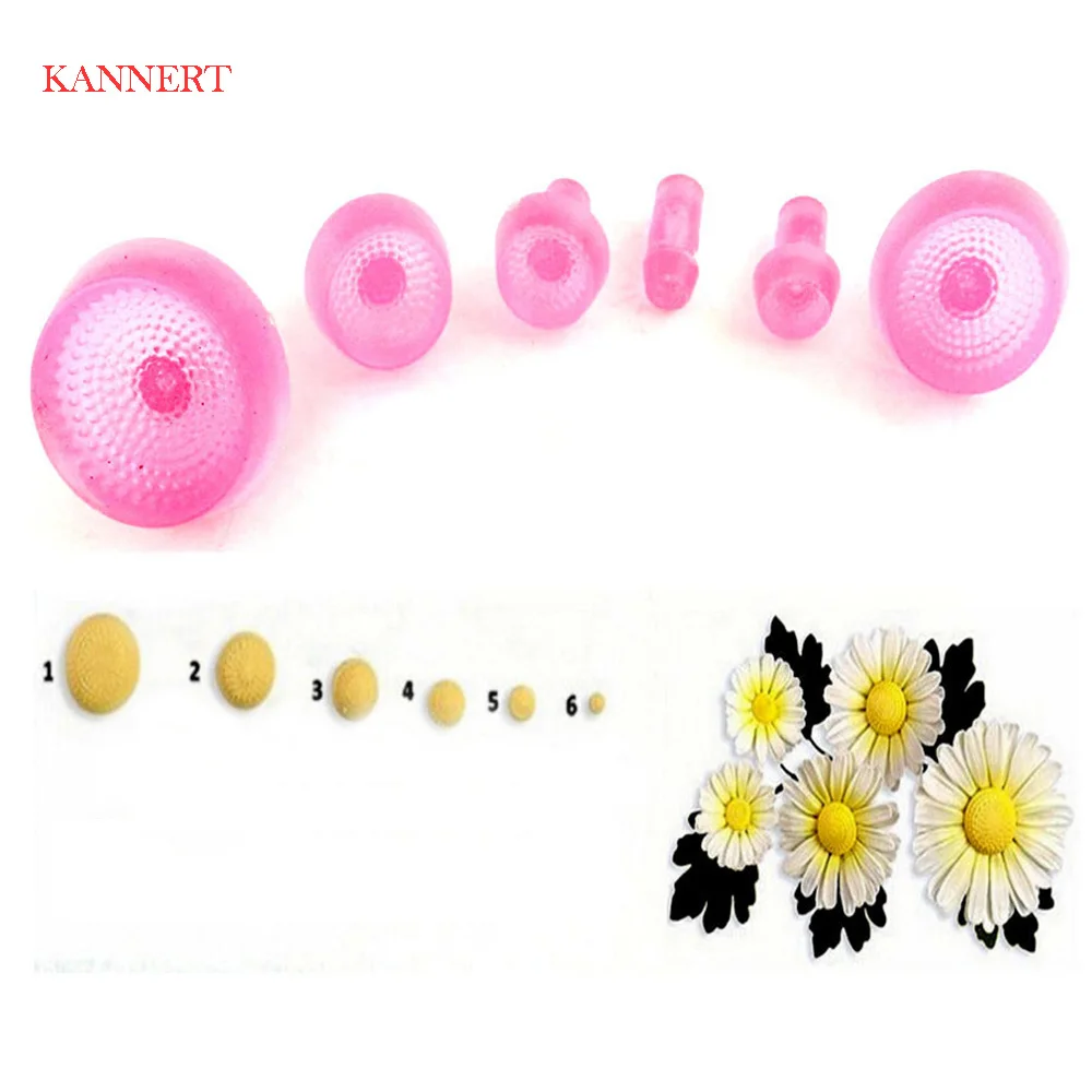KANNERT 6 шт./компл. резак для печенья тиснение формы торта ромашки цветы