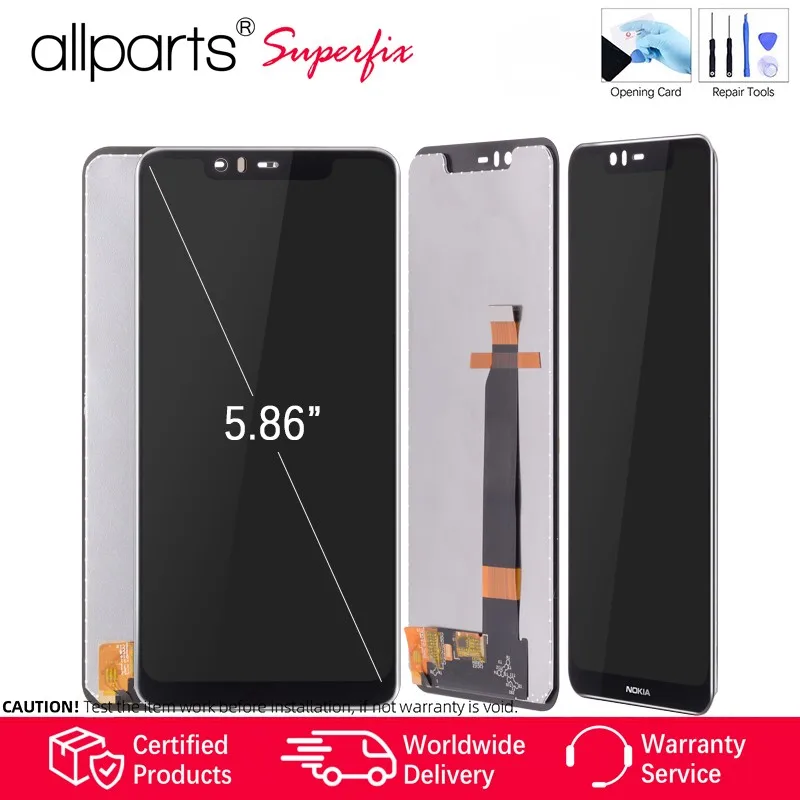 Original Display For NOKIA 5 TA-1053 N5 LCD Touch Screen Digitizer Replacement for 5.1 Plus 2018 | Мобильные телефоны и
