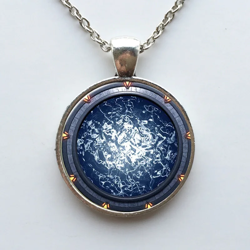 Ожерелье с подвеской в виде логотипа Атлантиды винтажное бронзовое и Серебряное