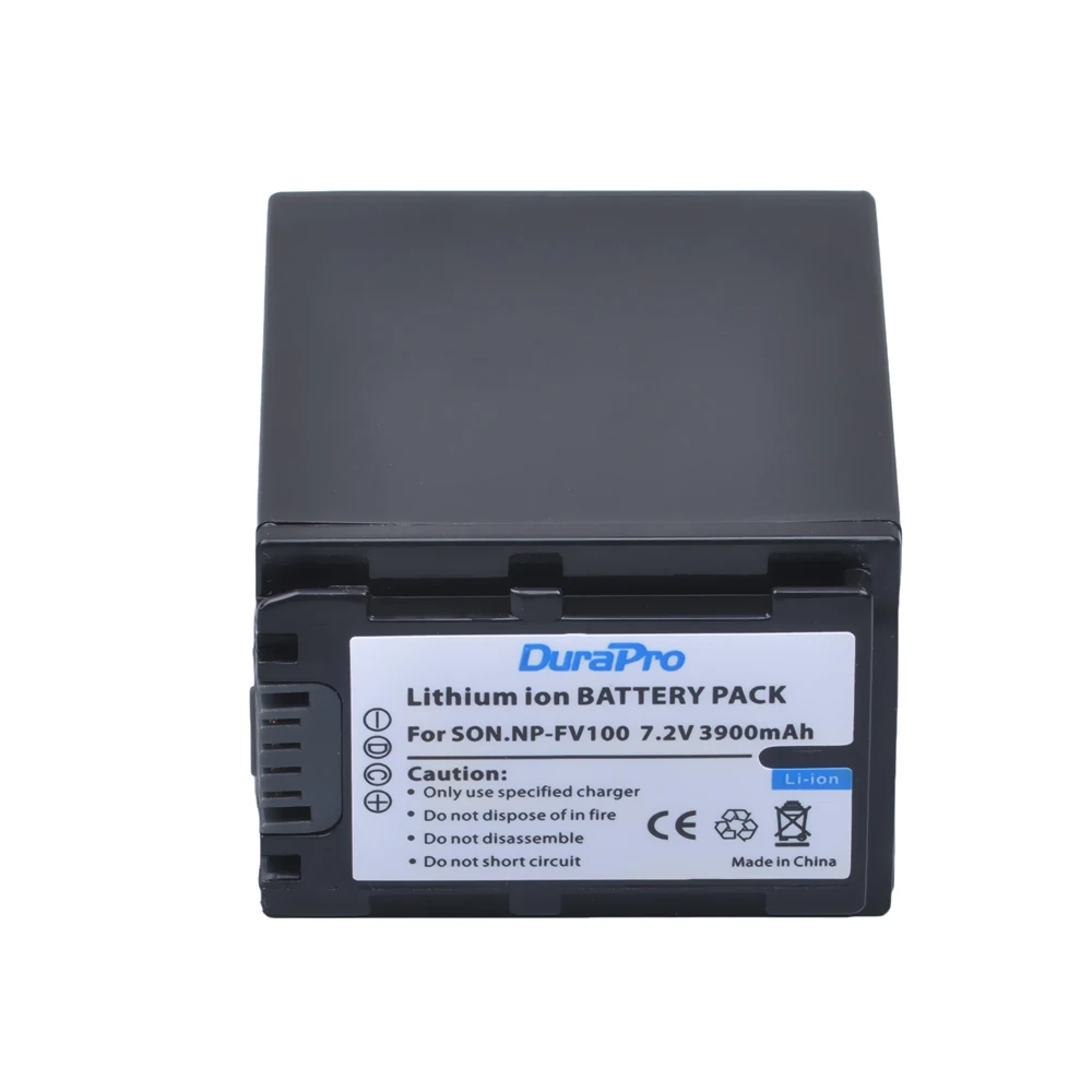 DuraPro 1 шт. NP-FV100 NP FV100 NP FV100 Перезаряжаемые Камера Батарея для SONY FDR-AX100E AX100E HDR XR550E XR350E CX550E CX350E
