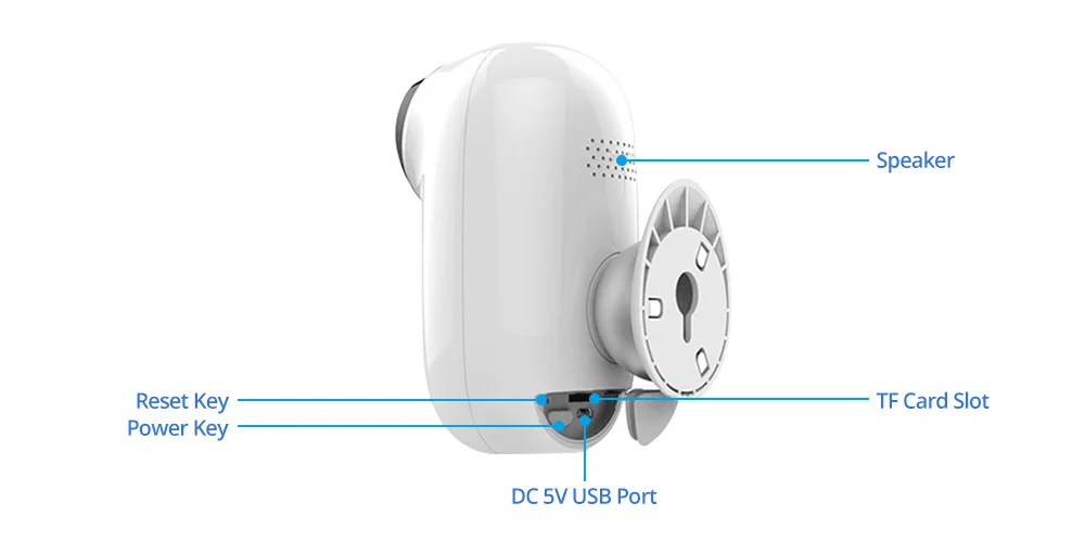 Weтранс Wifi камера перезаряжаемая батарея 720P HD ночное видение Всепогодная IP CCTV камера наружная беспроводная камера сигнализация рыбий глаз