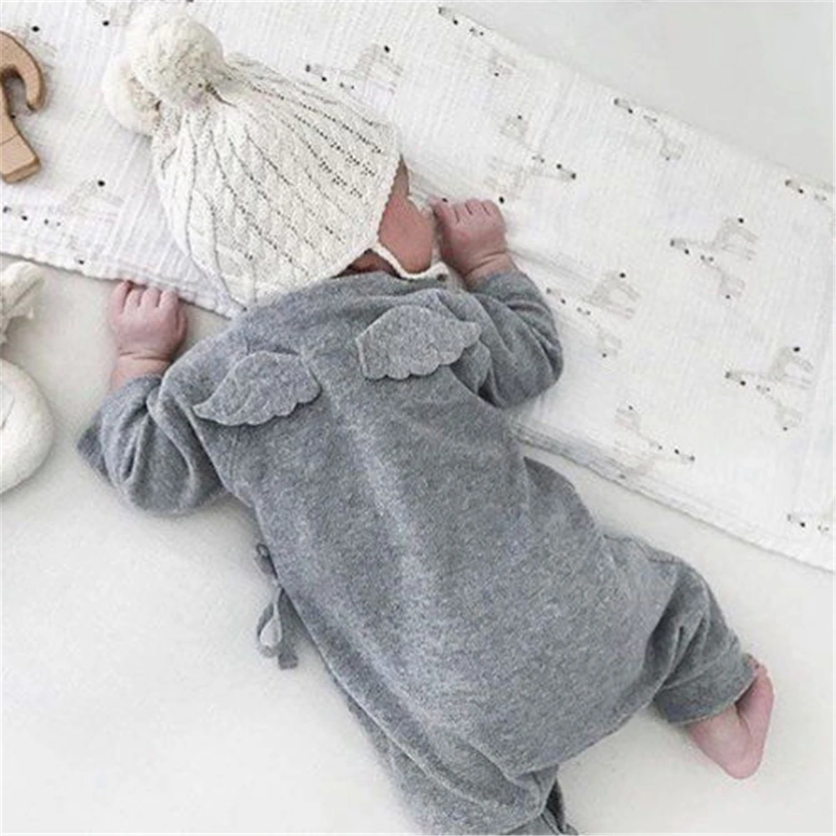 Комбинезон Emmababy для новорожденных младенцев девочек мальчиков с крыльями