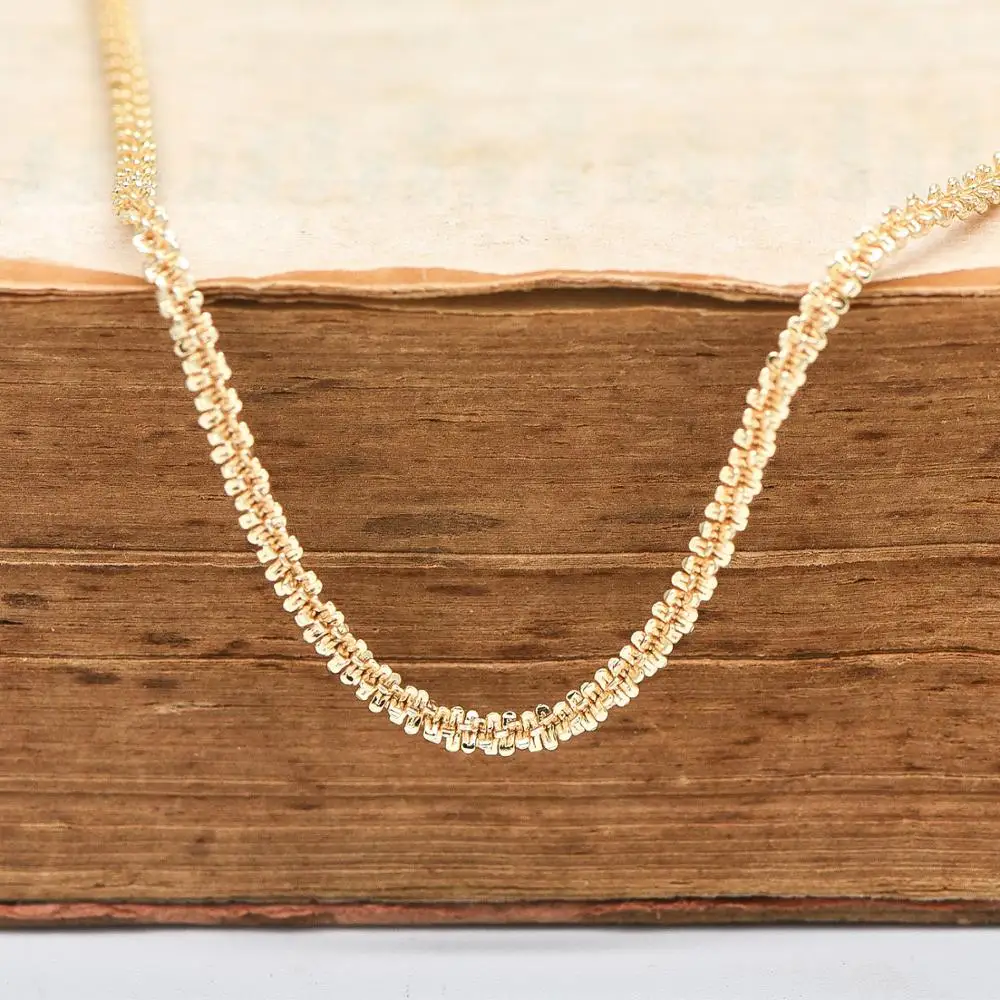 Gold plated Brass Specialty Chains 2.2mm, DIY Necklace Chain Wholesale(#LK-228-1)/ 1 Meter=3.3 ft