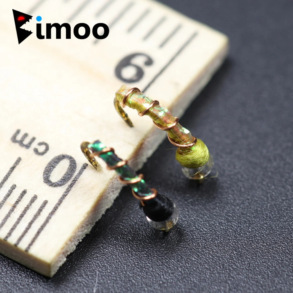 Bimoo 10 шт. #16 нахлыстовая Нимфа ртутная Зебра черная/желтая рыболовная приманка