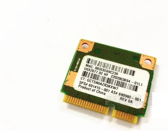 ,     Ralink RT5390 802.11b/G/N Half Mini PCI-E Card  HP CQ56 CQ57 G6 G5 SPS 691415-001