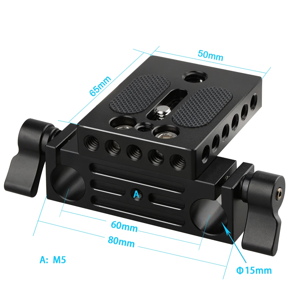 CAMVATE камера опорная пластина с 15 мм Railblock для DSLR Rig 15 мм рельсовая система поддержки C1236
