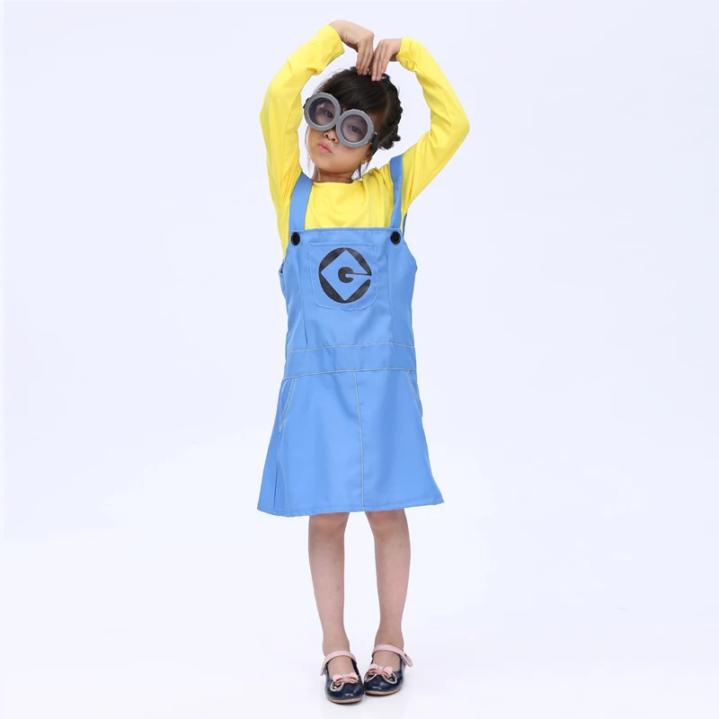 Free shipping 2016 now Halloween costumes Children's Day doll small yellow cartoon show clothing cute girls cosplay costume |