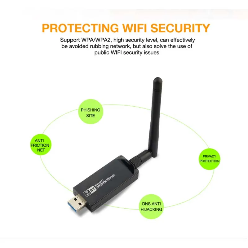 ZAPO игровой Bluetooth 4,1 добавить 5 ГГц WiFi 1200 Мбит/с беспроводной AC USB 3,0 адаптер Высокая Антенна Сеть карта для ПК настольного ноутбука тв