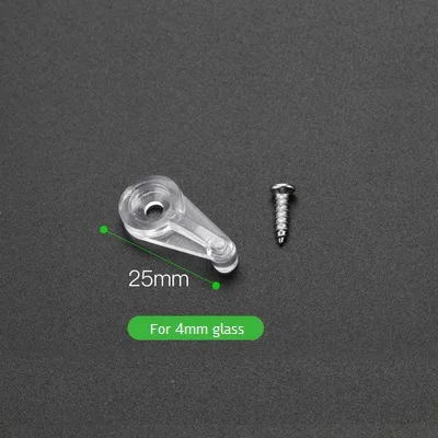 C-clear-4mm glass 20 шт./лот настенное крепление Безрамное зеркало зажим скучно стекло с винтом и Анкерной втулкой - Цвет: C-clear-4mm glass