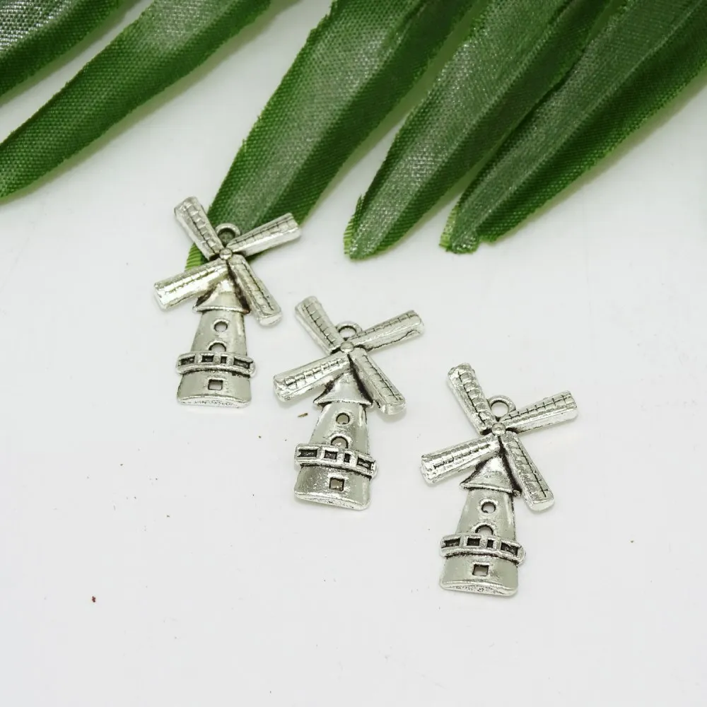 DIY Jewelry Findings Wholesales Antique Silver Alloy The Windmill House Charm Vintage Accessories | Украшения и аксессуары
