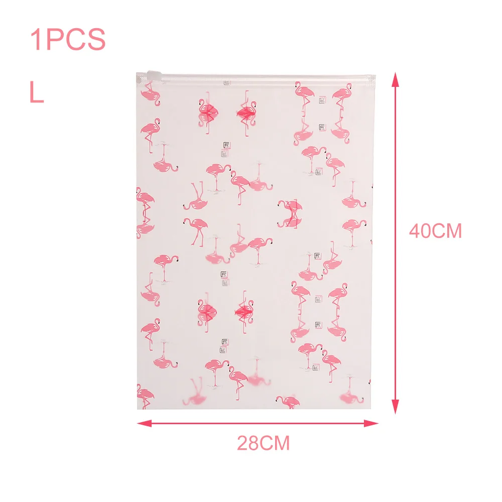 1pcs-L 1/5 предмета в комплекте одежда для путешествий сумка для хранения сумки Фламинго EVA мешок застежки-молнии полупрозрачный Водонепроницаемый органайзер для поездок производства Водонепроницаемый мешок с застежкой-молнией - Цвет: 1pcs-L