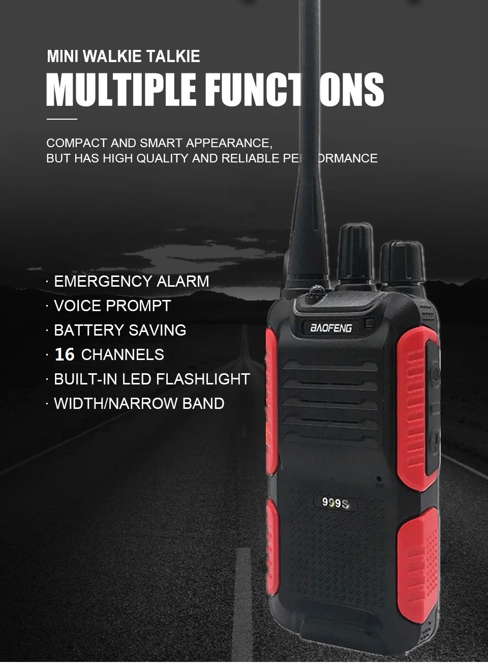 2 шт BAOFENG BF-999S PLUS портативная рация UHF 400-470MHz с длительным временем ожидания CB радиостанция PTT portofoon обновленная BF-888S