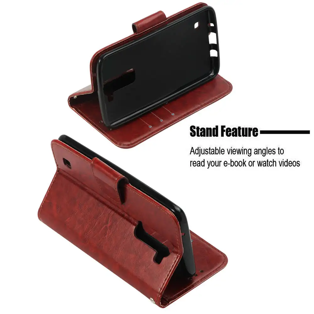 PU Imitation Leather Cases For LG Tribute 5 X210DS K7 2016 Book Flip Covers Wallet X210 L51VL Full Housing |