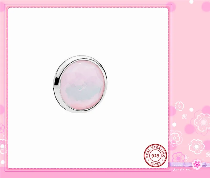 October Droplet миниатюрные бусины DIY Fit Pandora подвешиваемый кулон ожерелья подвески или браслеты серебро 925 3 шт FLS009-10