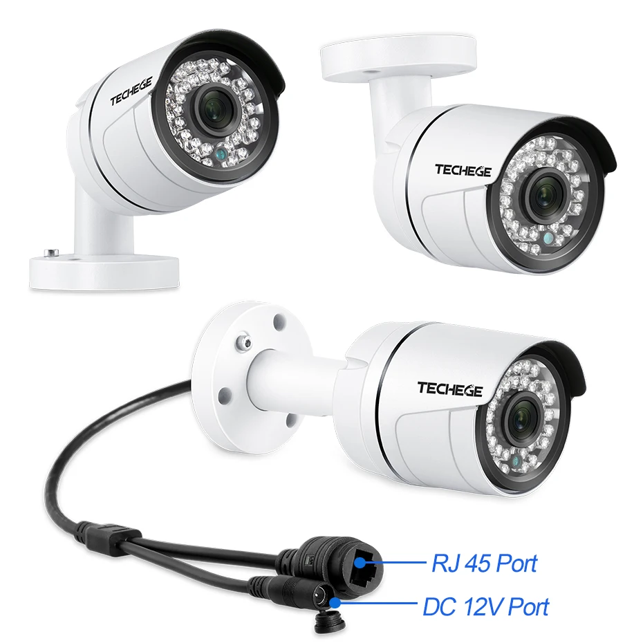 Techege 8CH PoE камера система безопасности 8 шт. наружная ip 1080 P NVR 10 1 ЖК монитор