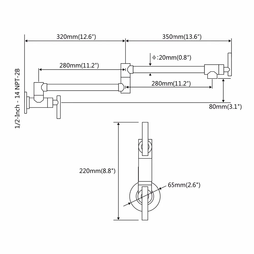 Rolya латунный Одноместный холодный горшок наполнитель кран настенный кухонный