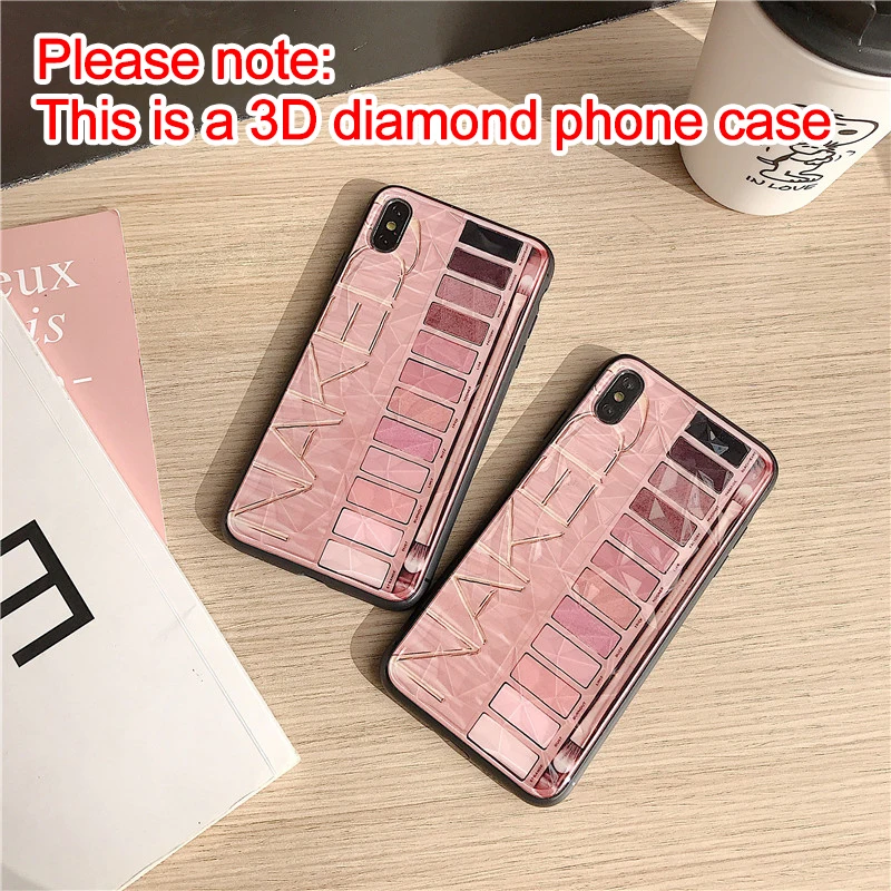 ELALA 3D стеклянный чехол для телефона iPhone 6 s мягкий край рисунок макияжа