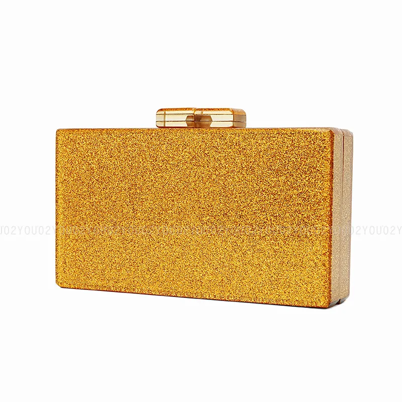 Сумка конверт женская маленькая твердая с золотыми блестками|box clutch bags|clutch bagenvelope