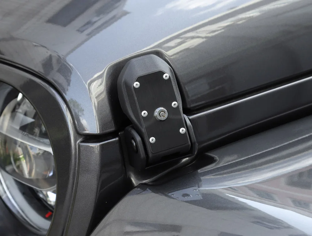 Внешняя защита автомобиля черная защелка замка капота украшение для Jeep Wrangler JL Замок капота автомобиля защелки замка