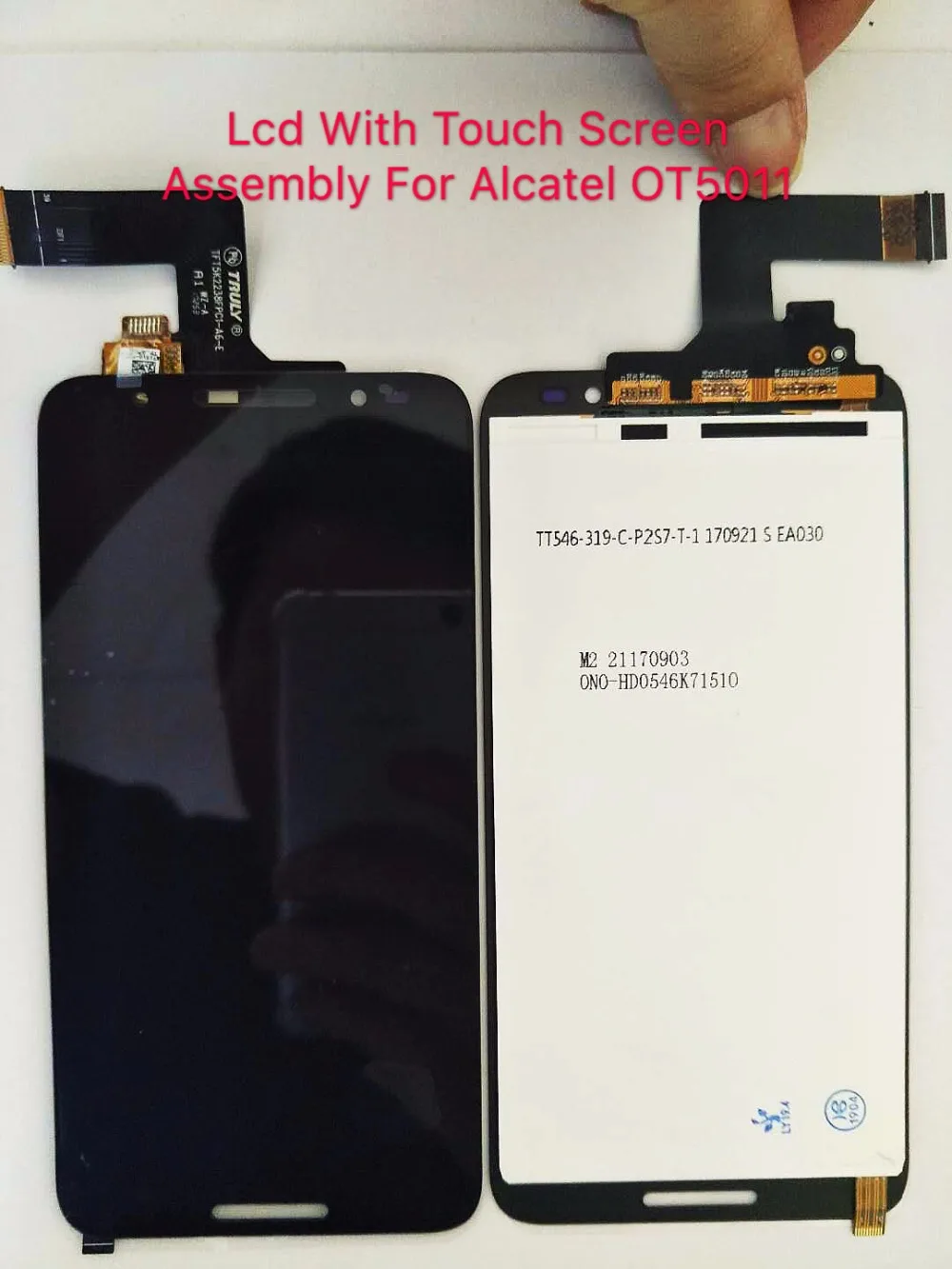 Фото DGGROWING 10 шт./лот оптовая цена полный ЖК-дисплей с сенсорным экраном в сборе для Alcatel