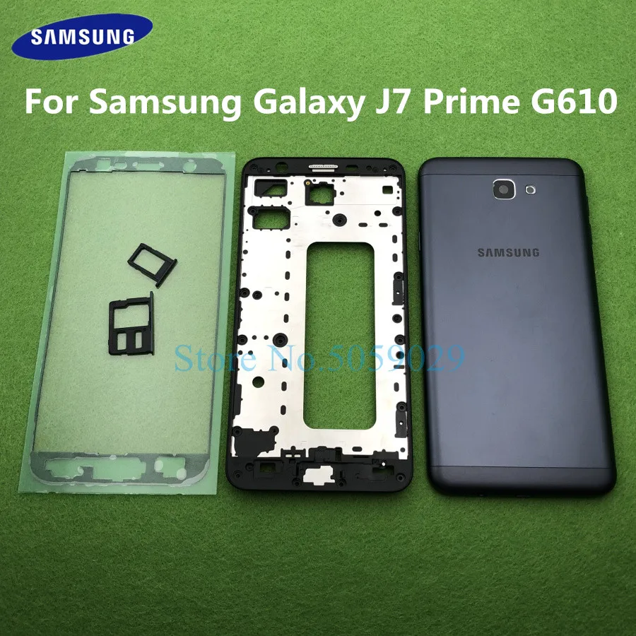 Для Samsung Galaxy J7 Prime On7 2016 G610 G610F средняя передняя рамка полный корпус держатель