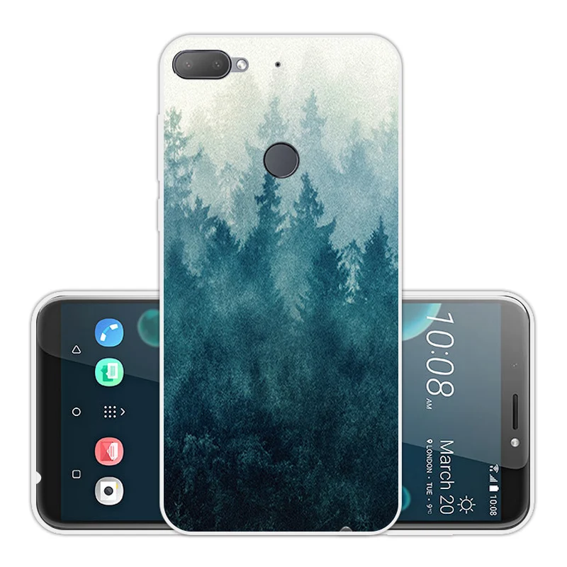 TPU for HTC Desire 12 Plus Fitted Colorful Case 6.0" Transparent Ultra Thin Soft Silicone 12+ Back Phone Cover |
