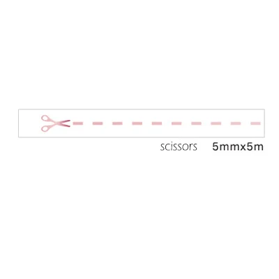 scissors 5mmX5m 5 мм* 5 м Kawaii милый цветок сетка розовое золото Васи Лента Скрапбукинг маскирующая лента школьные принадлежности Bullet Journal Papeleria sl1240 - Цвет: scissors 5mmX5m
