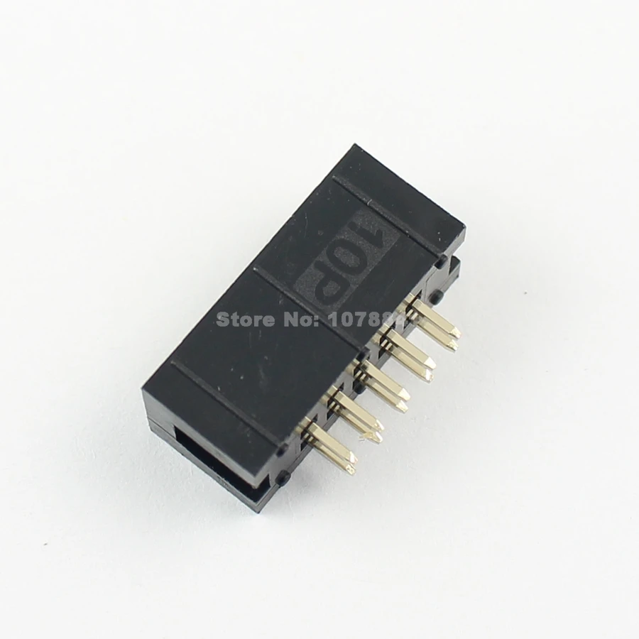 10 шт. 2 54 мм 2x5 контактов прямой Штекерный кожух PCB Box header IDC разъем|socket header|socket 1/2socket m