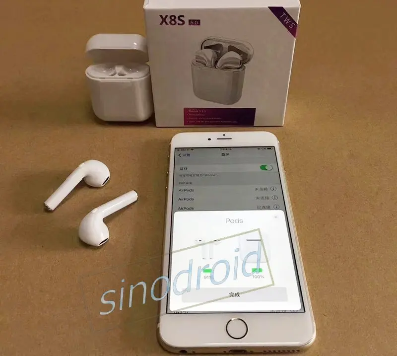 X8S TWS мини беспроводные Bluetooth 5,0 стерео наушники Близнецы спортивные наушники с всплывающим окном микрофон Автоматическое Сопряжение