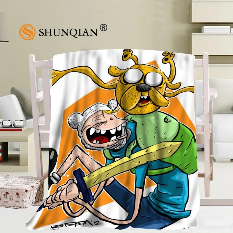 15 Adventure Time 02 одеяло мягкое DIY одеяло для дивана и кровати теплое одеяло для детей и взрослых на заказ 56x80Inch50X60Inch40X50Inch - Цвет: 15