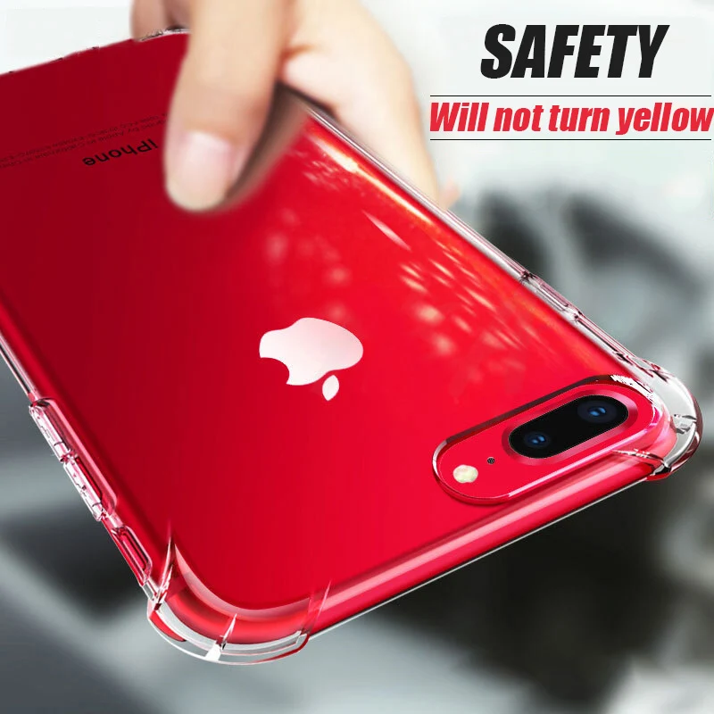 Роскошный противоударный прозрачный чехол GerTong для iPhone X 7 8 Plus 6 6s 10 5 SE силиконовый