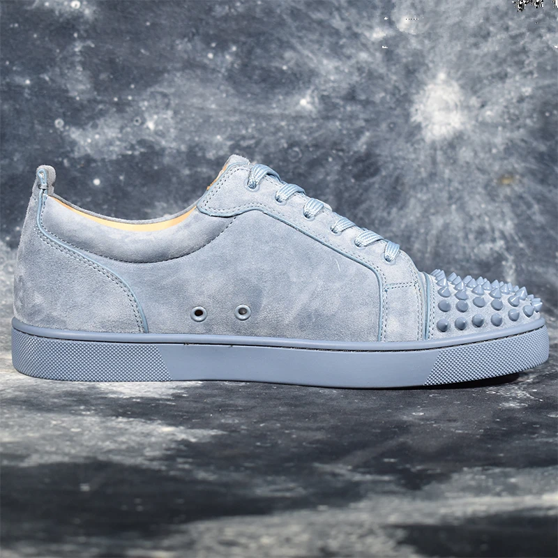 Модные Зеленые замшевые кожаные мужские кроссовки привлекательные низкие с