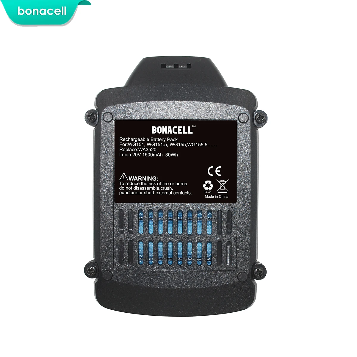 Bonacell 20V 1500mAh Li-Ion WA3520 запасная батарея для WORX WG545 WG155 WG255 WG251 WG151 WG151.5 WG155.5 L10 |