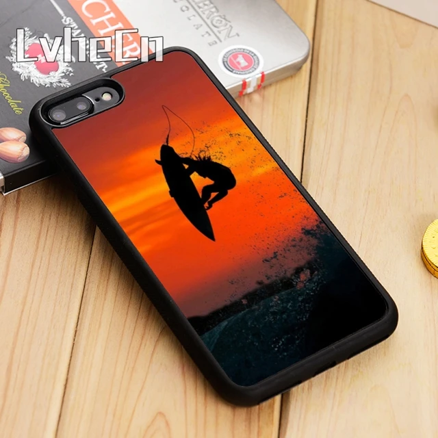 LvheCn серфинг удивительный Закат силуэт Серфер чехол для телефона iPhone 11 12 Pro X XR XS MAX 5