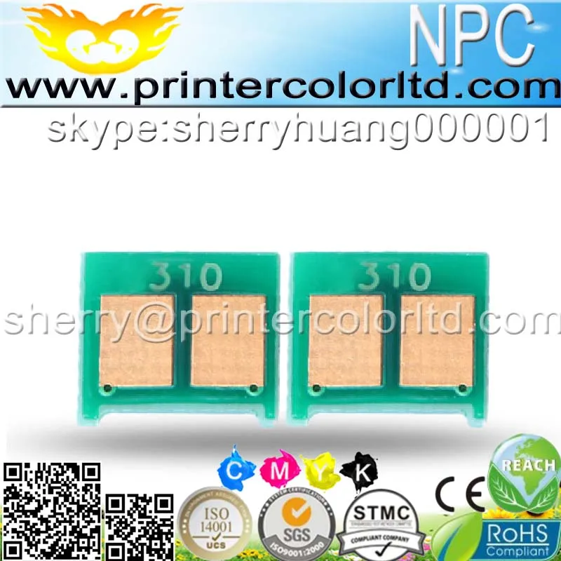 Самая низкая доставка! совместимый цветной тонер картридж чип CE310A CE311A CE312A CE313A
