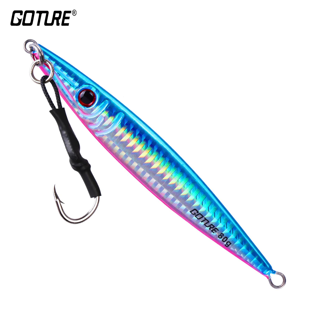 Goture джиг голова Рыболовная ложка приманки 80 г 100 150 твердая искусственная
