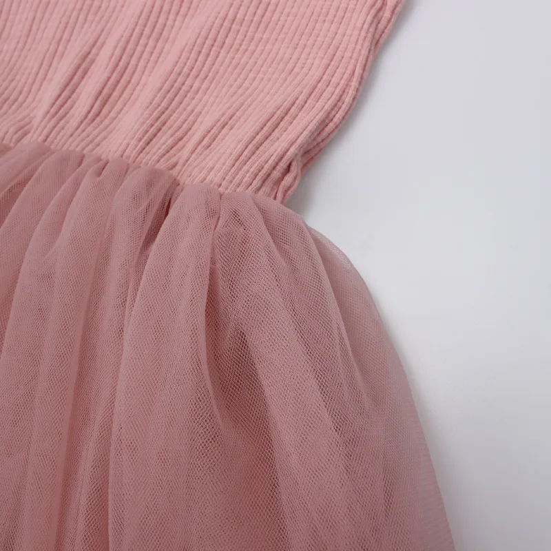 Children Clothes 2019 Summer Sleeveless Soild Lace Net Yarn Princess Dress Flower Girls Ball Gown Party For 3-8T | Детская одежда и