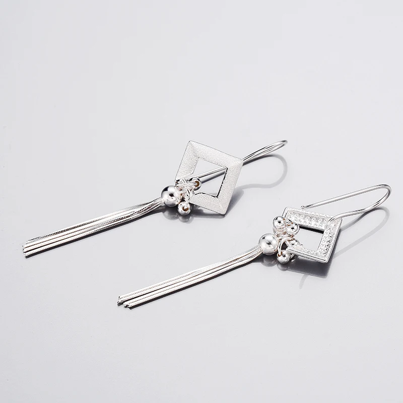 2018 Rushed Party Earings Offer Trendy Brinco Aretes Oorbellen Concho Jewelry 925 Sterling Square Shape Drop Earrings For Women | Украшения