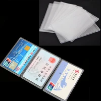 dropshipping 10pcslot pvc transparent credit card holder protect id card business cover credit protection case bank package