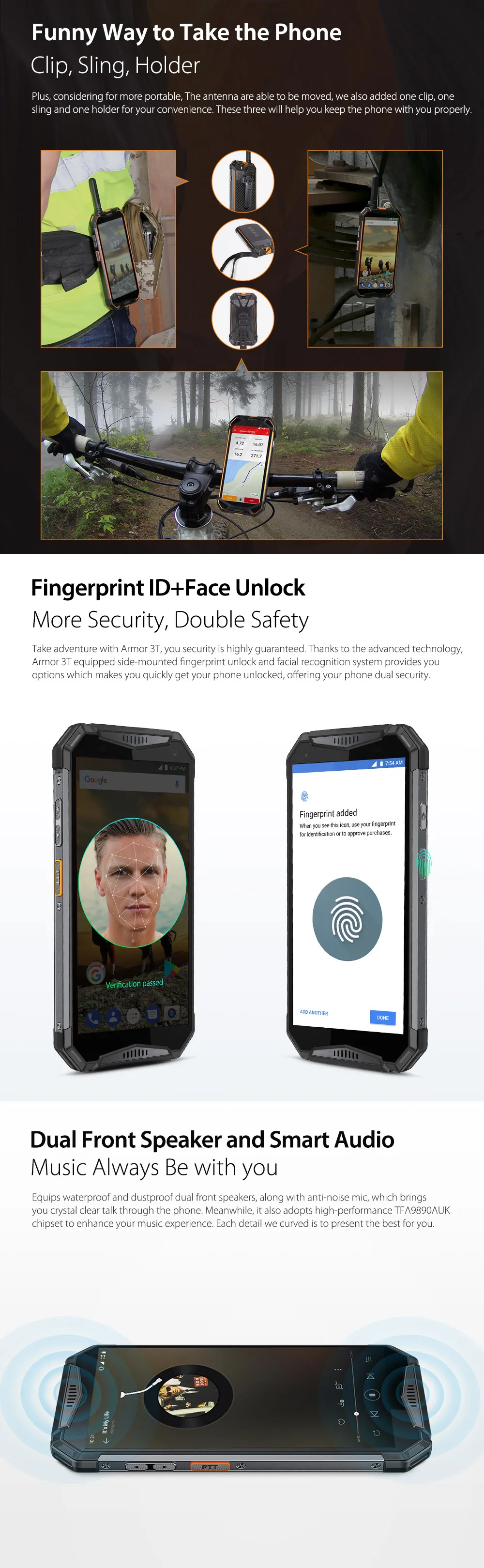 Ulefone Armor 3 T IP69K IP68 Водонепроницаемый Helio P23 MTK6763T Восьмиядерный 5," FHD+ Android 8,1 4 Гб+ 64 Гб PTT мобильный телефон-рация