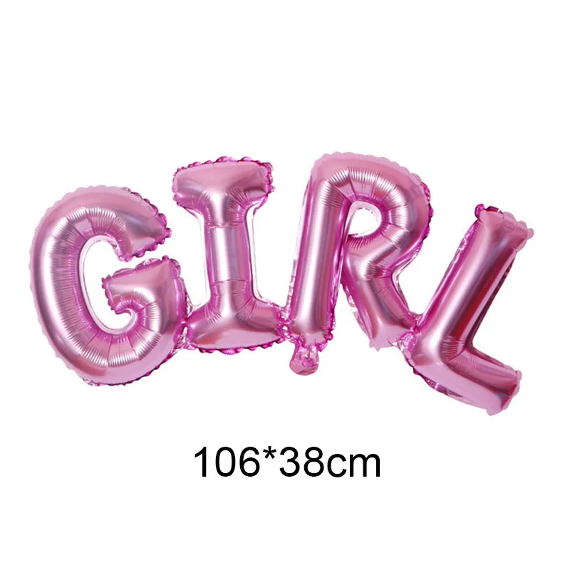 pink2 girl Одно розовое золото звено мальчик девочка Фольга Воздушный шар ребенок пол раскрыть воздушный шар для Бэйби Шауэр 1-й для празднования первого дня рождения украшения воздушные шары - Цвет: pink2 girl