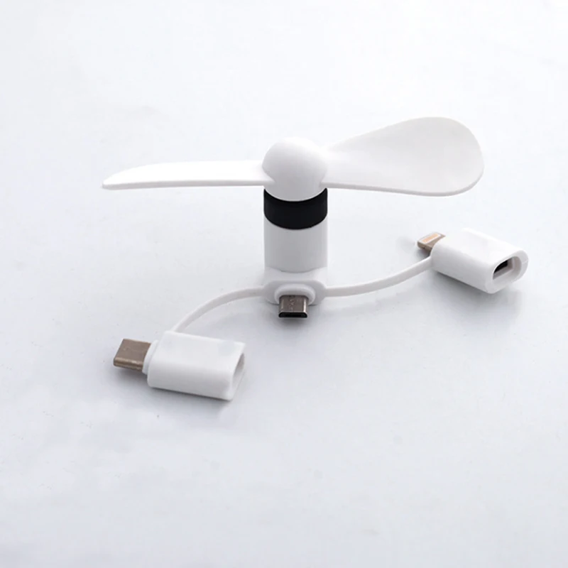 Портативный 3 в 1 мобильный телефон usb вентилятор Powerfull Hanldheld мини вентилятор для iPad iPhone 5 6 7 8 X XS для телефонов Android Micro-usb type-C