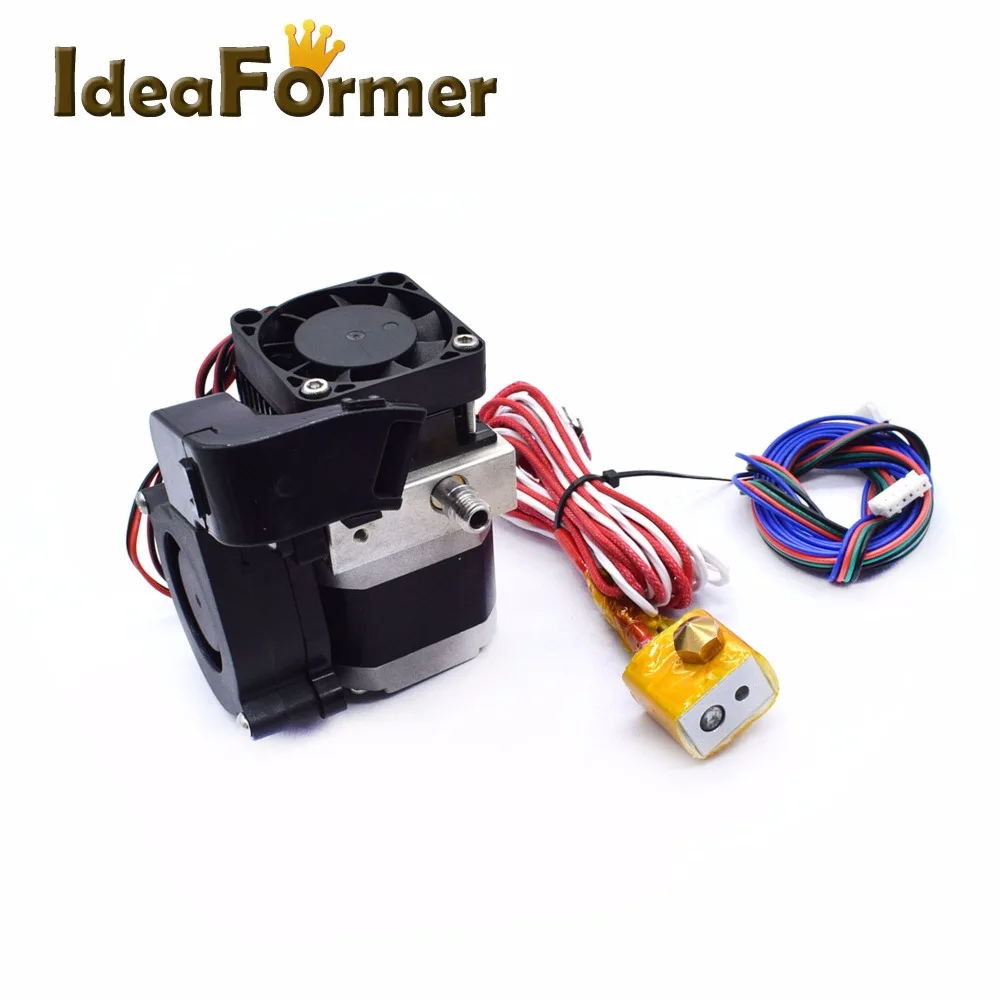 3D-принтеры MK10 штрангпресс одиночного печатающей головки 12 V/24 V Makerbot 2 с ветер направляющий канал+ шаговый двигатель 0,4 мм 1,75 мм Fliament