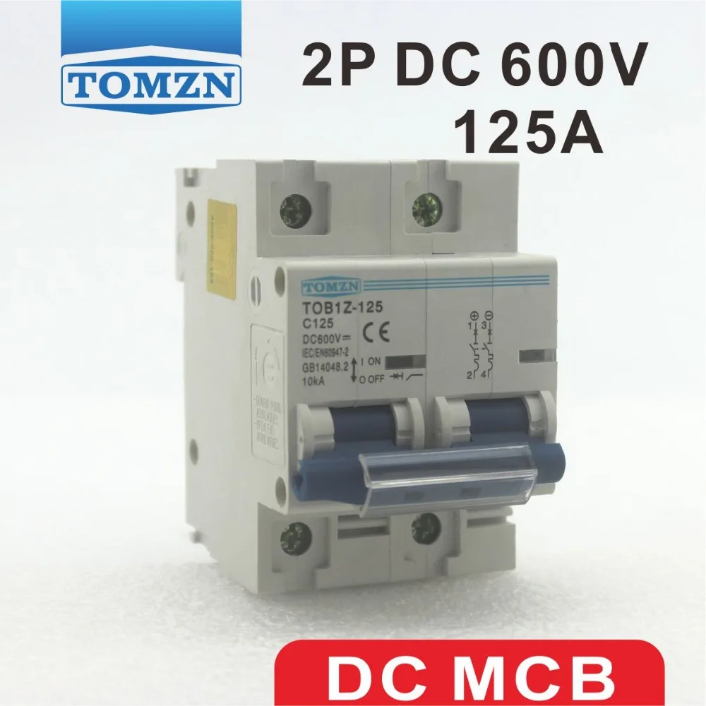 2P 125A DC 600V автоматический выключатель для PV системы