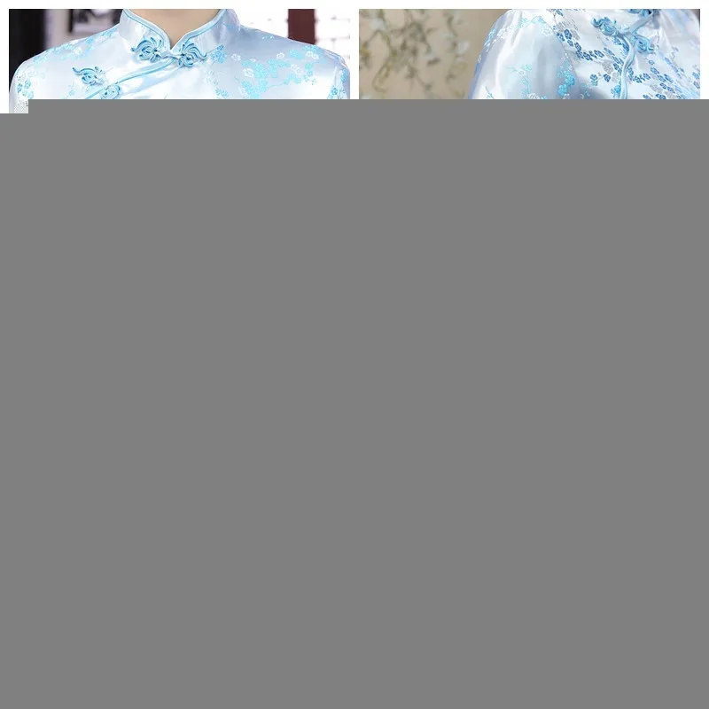 Церемониальные платья Cheongsam длинная консультация клиентская служба двери отеля Добро пожаловать работа Восточный одежда церемониальный халат Longue Femme