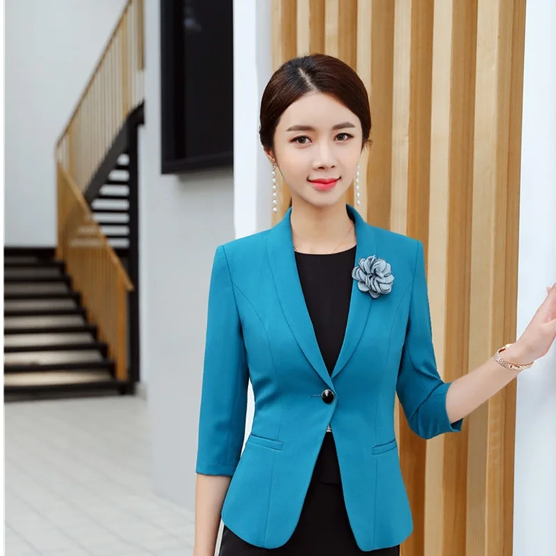 Женский пиджак с полурукавами Офисная верхняя одежда весна лето 2019|Женские
