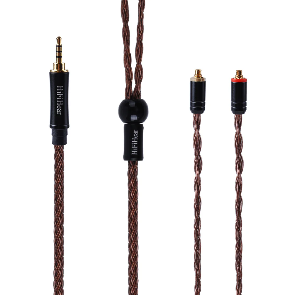 MMCX 2.5 HiFiHear 16 Core посеребренный кабель 2,5/3,5/4,4 мм балансный кабель с MMCX/2pin разъем для ZS10 ZS6 AS10 V90 BL0N BL-03 - Цвет: MMCX 2.5