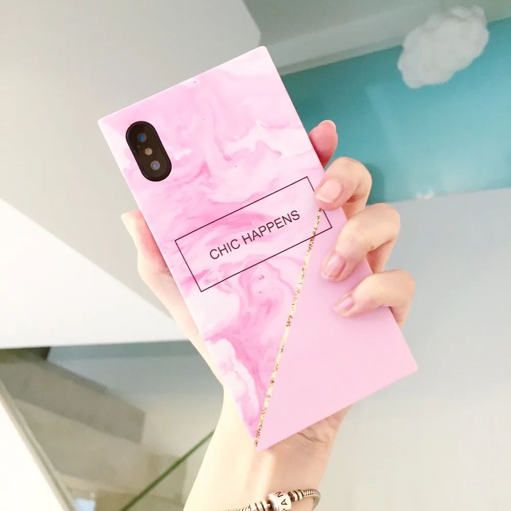 ORYKSZ Мрамор чехол для телефона iPhone 7 8 Plus Rainbow узор Чехлы X 6 S плюс мягкая силиконовая