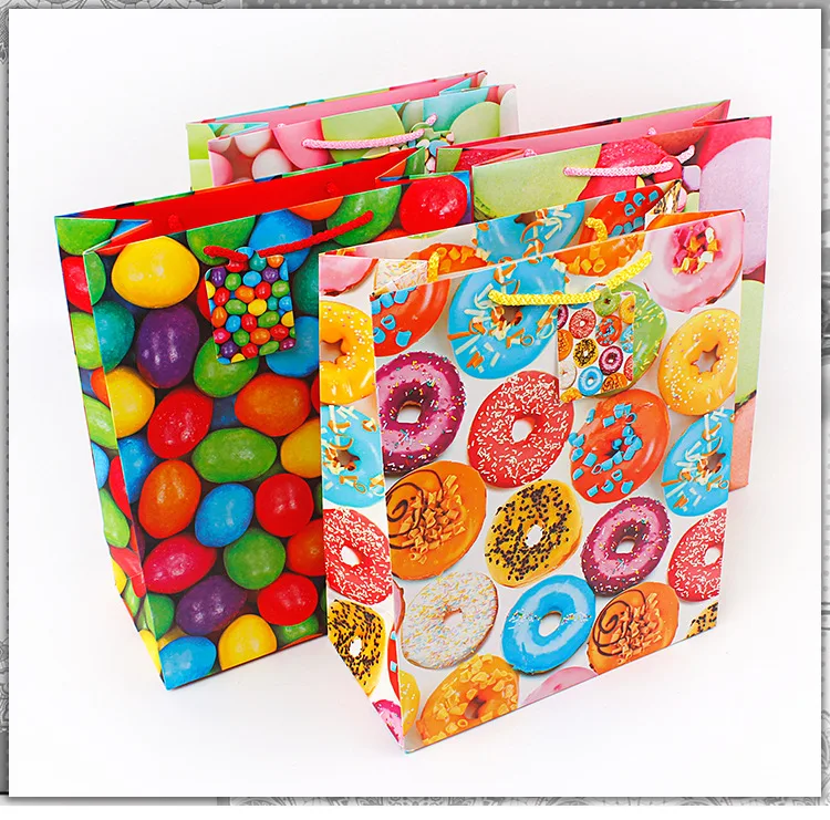 Ferimo 15pcs Color handbag print packaging paper bag custom-made environmentally friendly clothing advertising shopping | Дом и сад