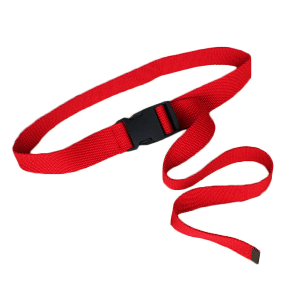 

Summer New Fashion Plastic Buckle Long Female Belt Plain Webbing Canvas Belt Casual Rectangle One Size Pink Belts For Women